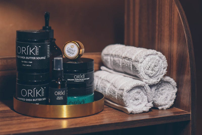 A selection of ORIKI skincare products. A selection of ORIKI skincare products.