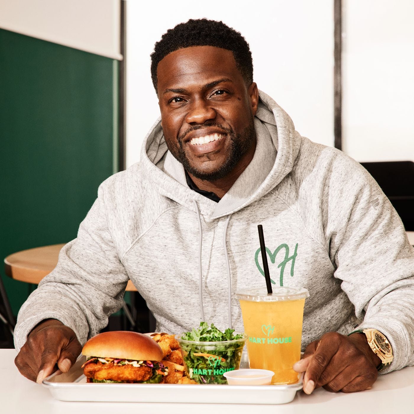 Comedian Kevin Hart Debuts Vegan Fast-Food Spot Hart House in Westchester  This Week - Eater LA