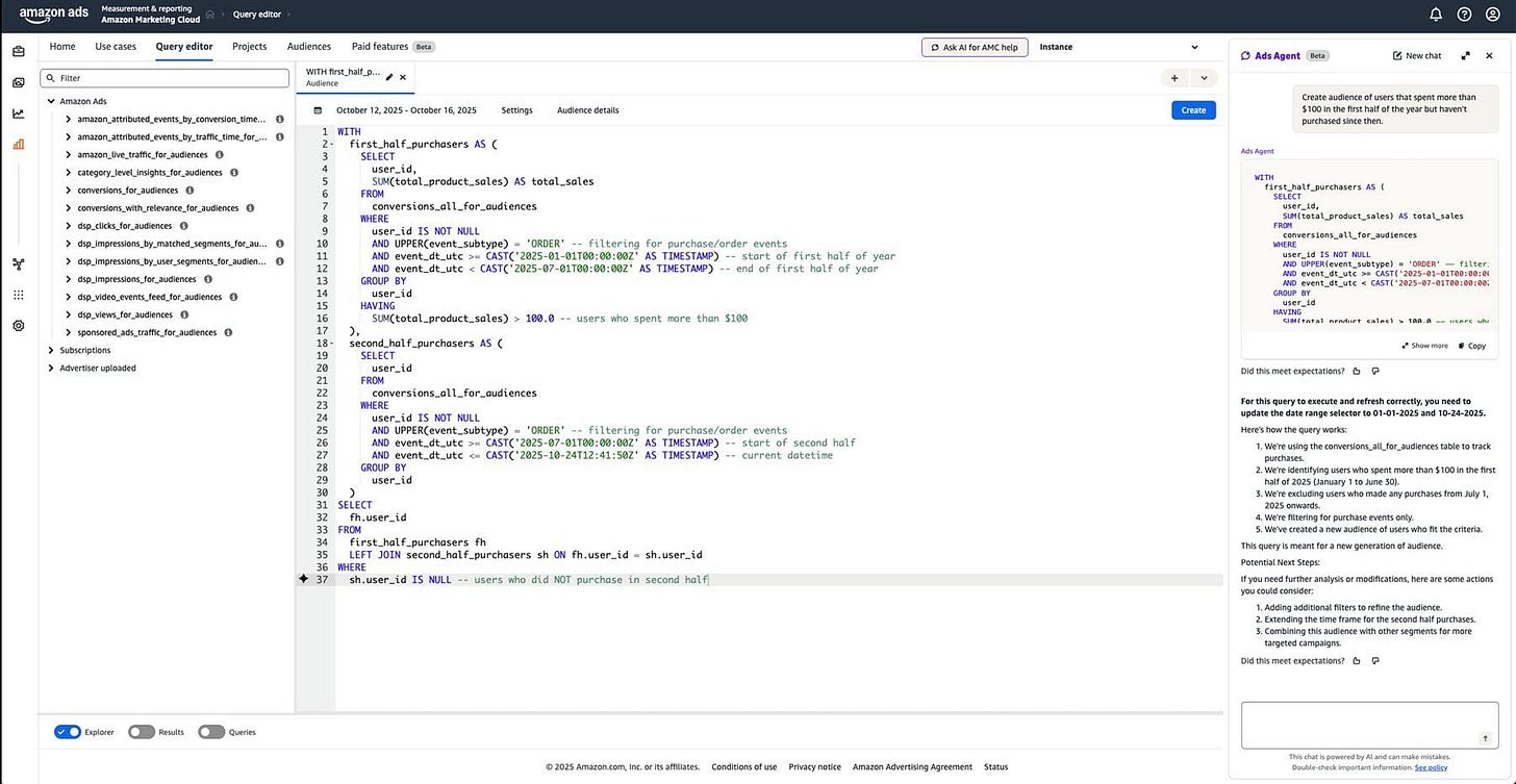 Generate analytics SQL queries