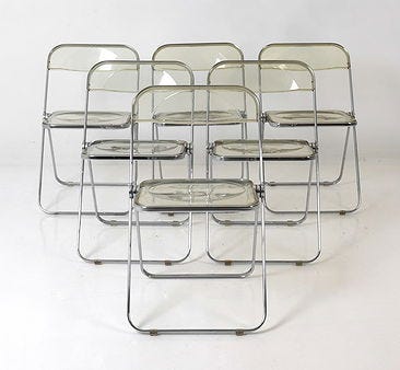 (6) PIRETTI FOR CASTELLI 'PLIA' FOLDING CHAIRS
