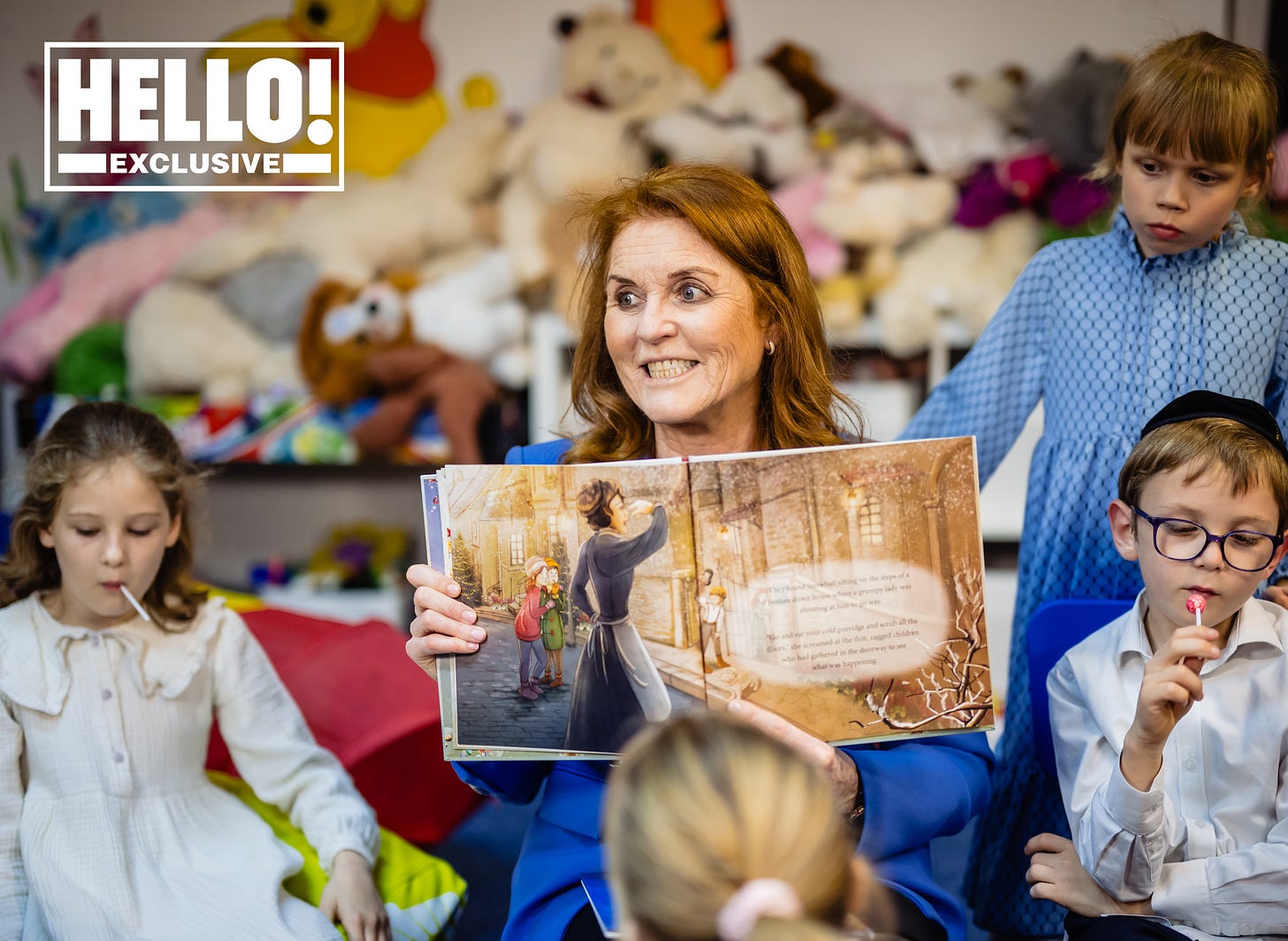 sarah ferguson meets orphans in romania