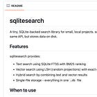 How I Built SQLiteSearch: A Lightweight Python Library for Local Text and Vector Search
