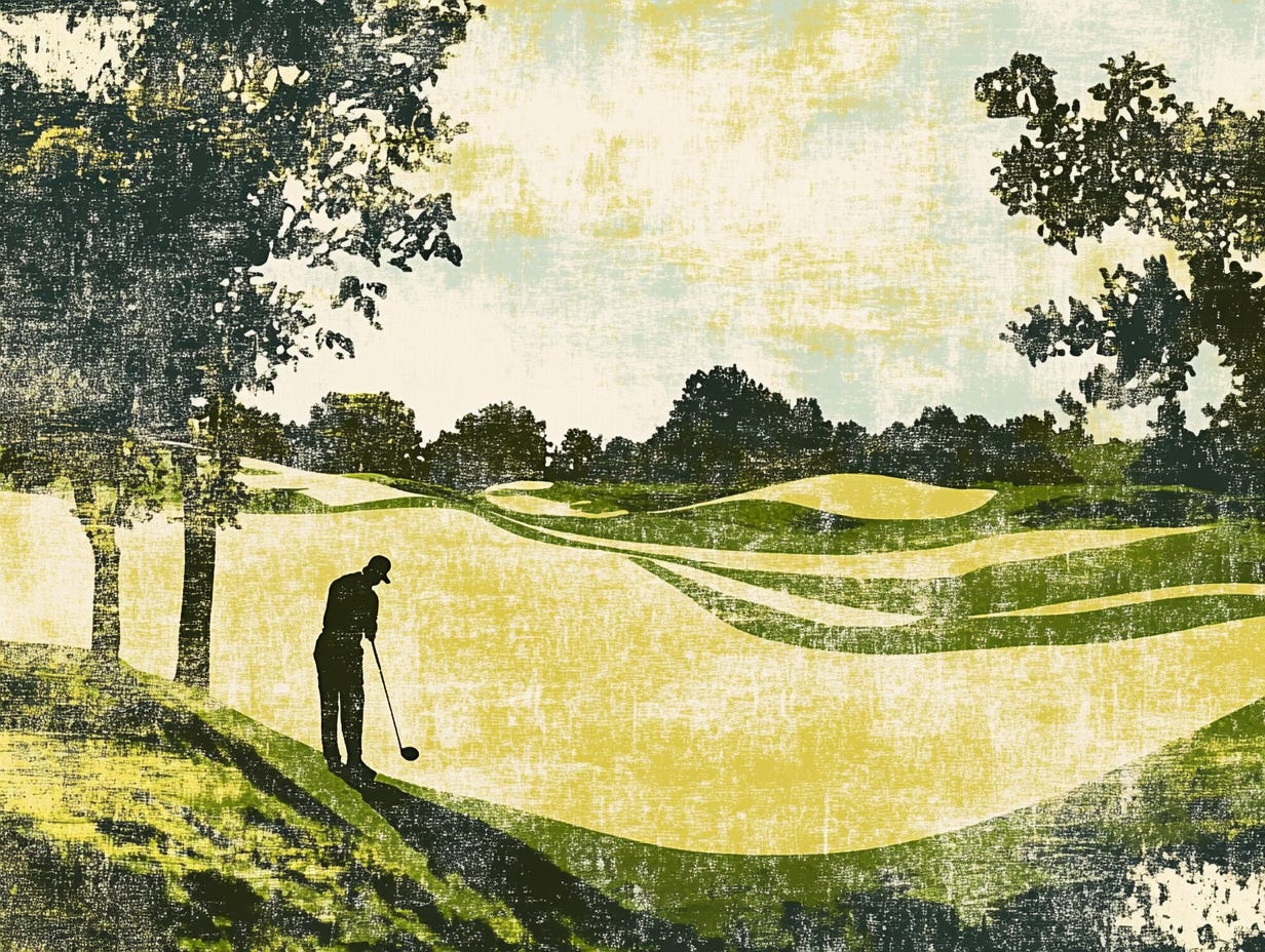 An illustration of a golf course