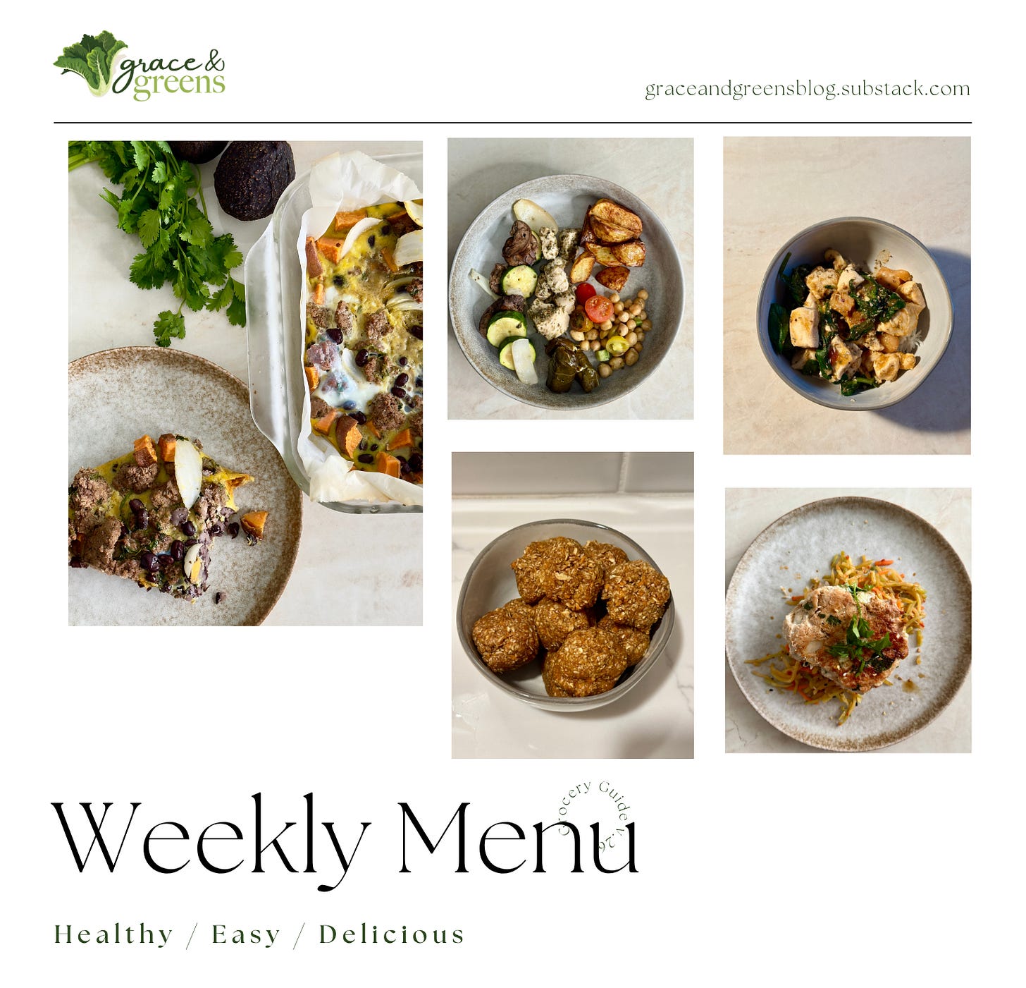 a healthy weekly menu