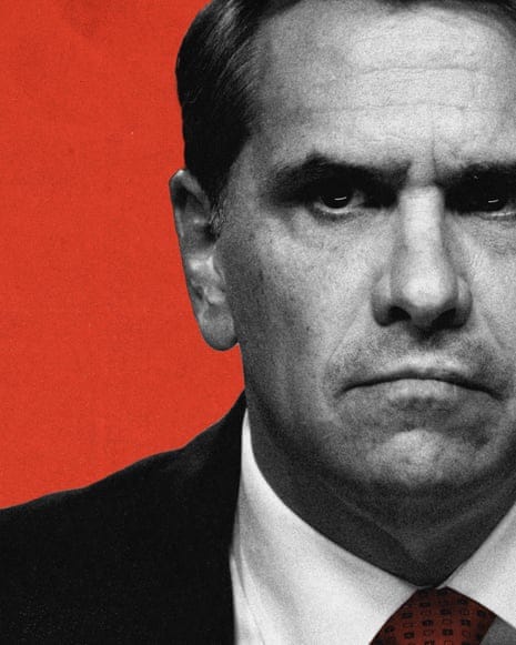 black and white image of a serious man's face