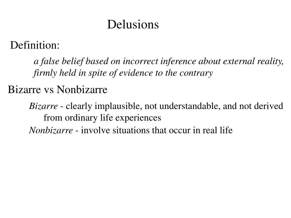 PPT - Psychotic Disorders PowerPoint Presentation, free download -  ID:2766304