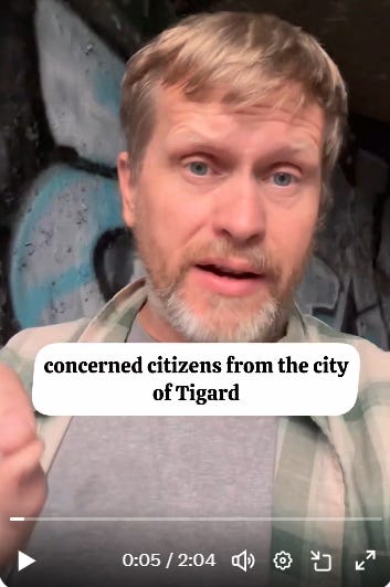Homelessness in Tigard Oregon.