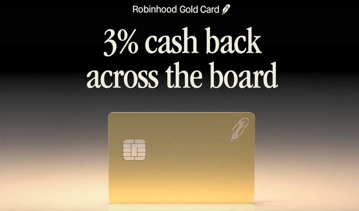 Wow: Robinhood's 3% Cash Back Credit Card - One Mile at a Time