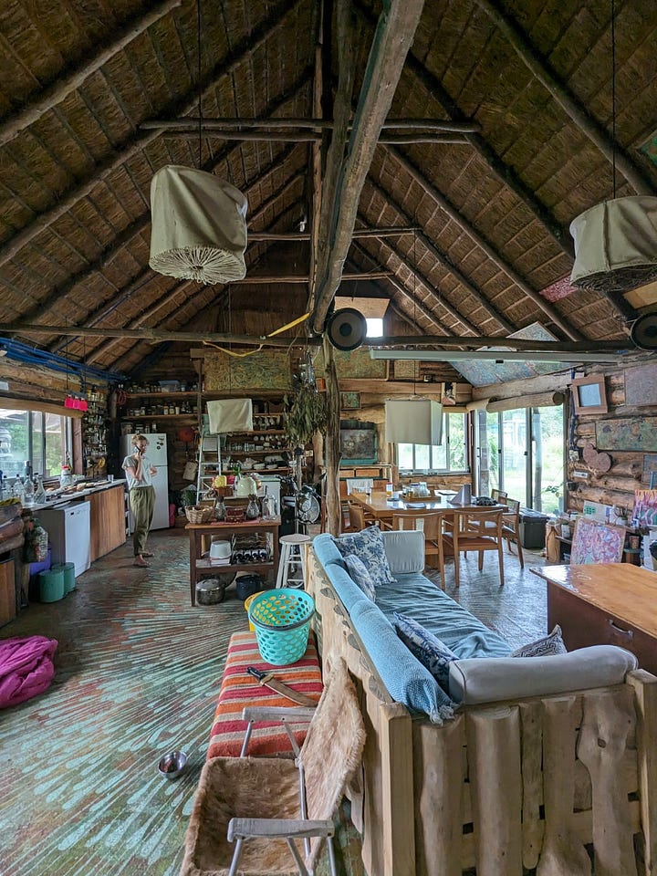 Inside Fede's farmhouse, feat. kittens.