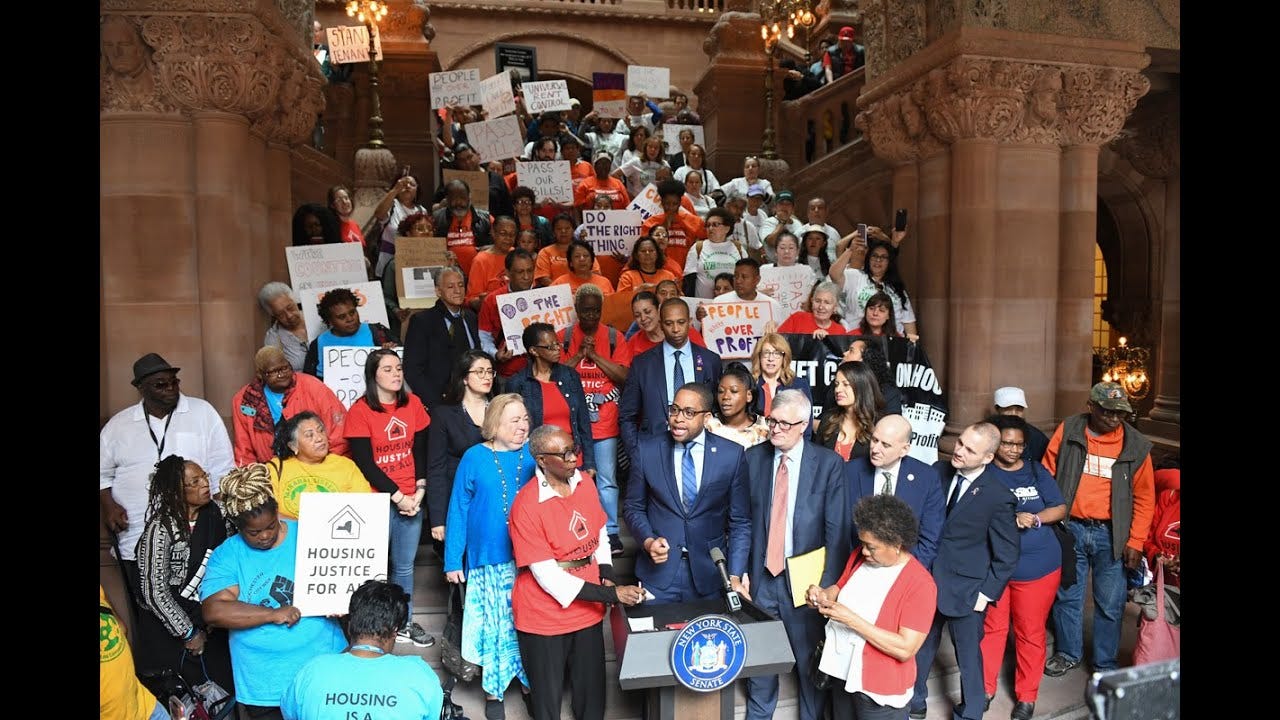 New York State Senate News Conference on Housing Stability and Tenant  Protection act of 2019 - YouTube