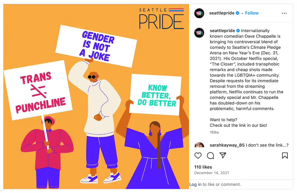 The Seattle Pride organization wanted to censor Dave Chappelle.