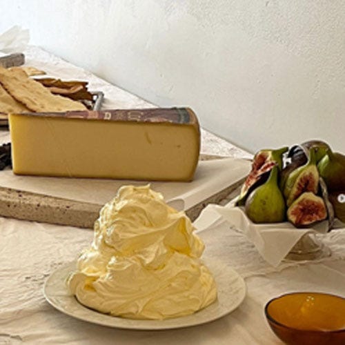 Piles of whipped butter