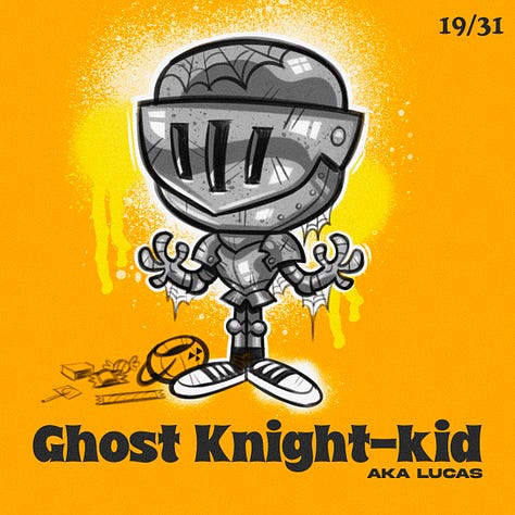 Spooky Kiddos are my custom character creations. They're kids dressed up in they're spookiest costumes. I drew one everyday for the entire month of October.