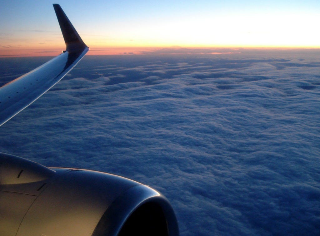 The sun sets out an airplane window | 7/365 | Looking out th… | Flickr