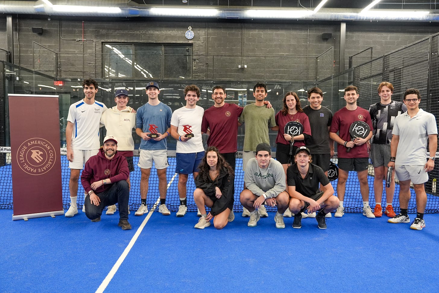 Players on court at inaugural American Collegiate Padel League kickoff tournament