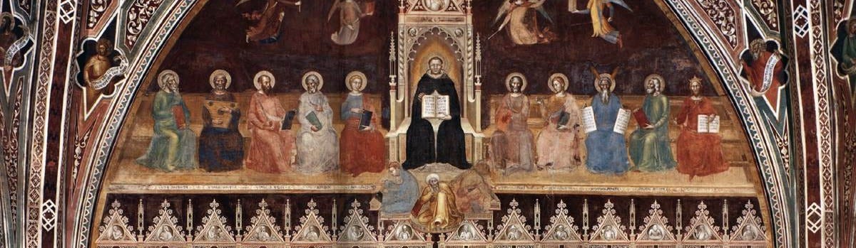 The Triumph of St Thomas Aquinas (west wall) by ANDREA DA FIRENZE