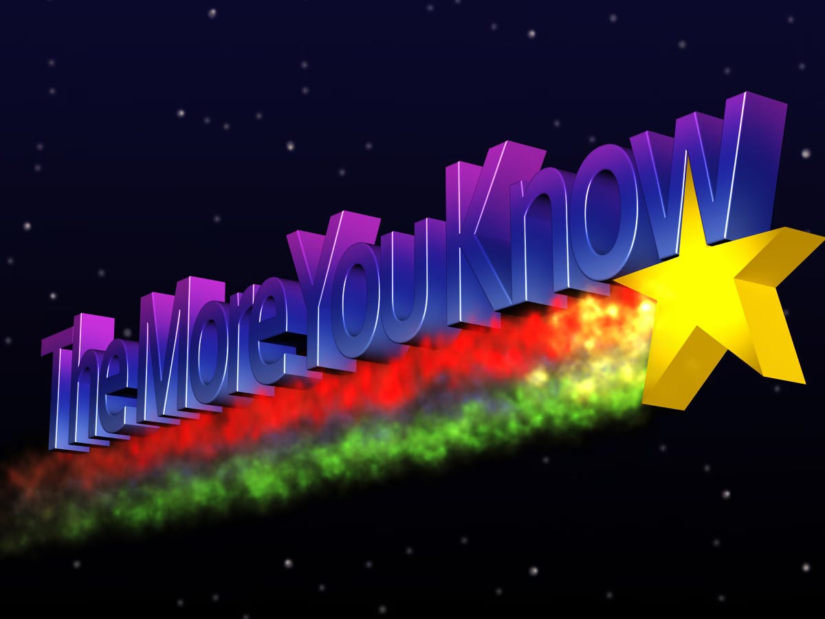 The more you know comet