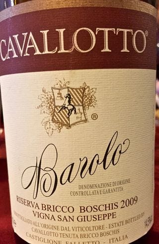 Cavallotto Barolo Bricco Boschis, Vigne San Giuseppe, Riserva Cavallotto Barolo Bricco Boschis, Vigne San Giuseppe, Riserva