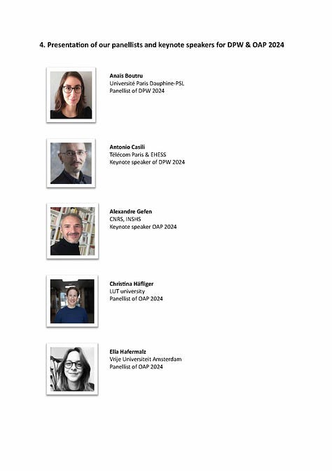 Workshop schedule and speaker bios