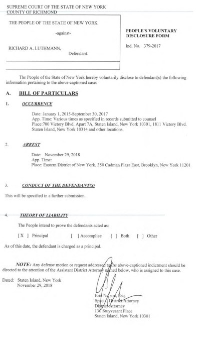 Nelson Bill of Particulars Luthmann Castorina