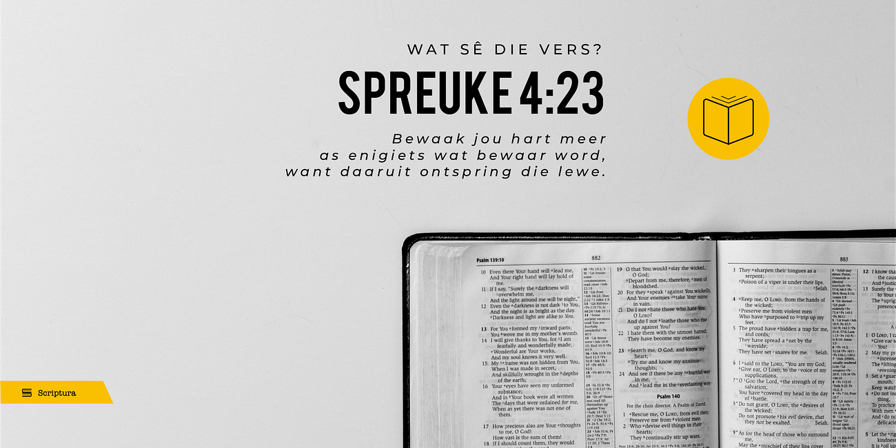 Wat sê die vers: Spreuke 4:23