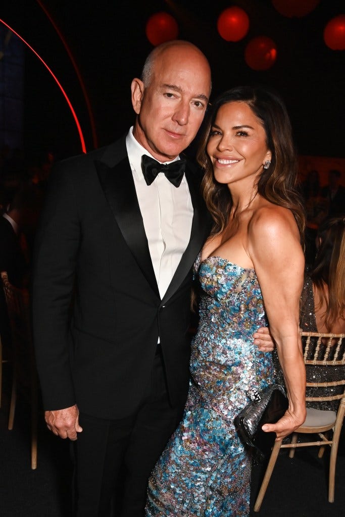 Jeff Bezos and Lauren Sanchez at the amfAR Gala in Cannes.