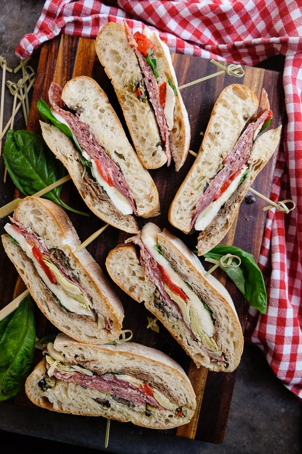 Italian Pressed Sandwiches for your Summer picnics! Find the recipe on Shutterbean.com Italian Pressed Sandwiches for your Summer picnics! Find the recipe on Shutterbean.com