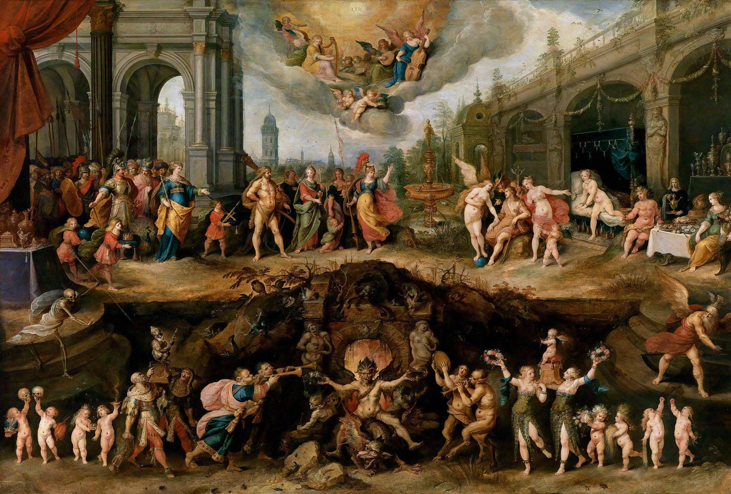 Allegory of Man’s Choice between Virtue and Vice, Frans Francken the Younger, c. 1635 Allegory of Man’s Choice between Virtue and Vice, Frans Francken the Younger, c. 1635