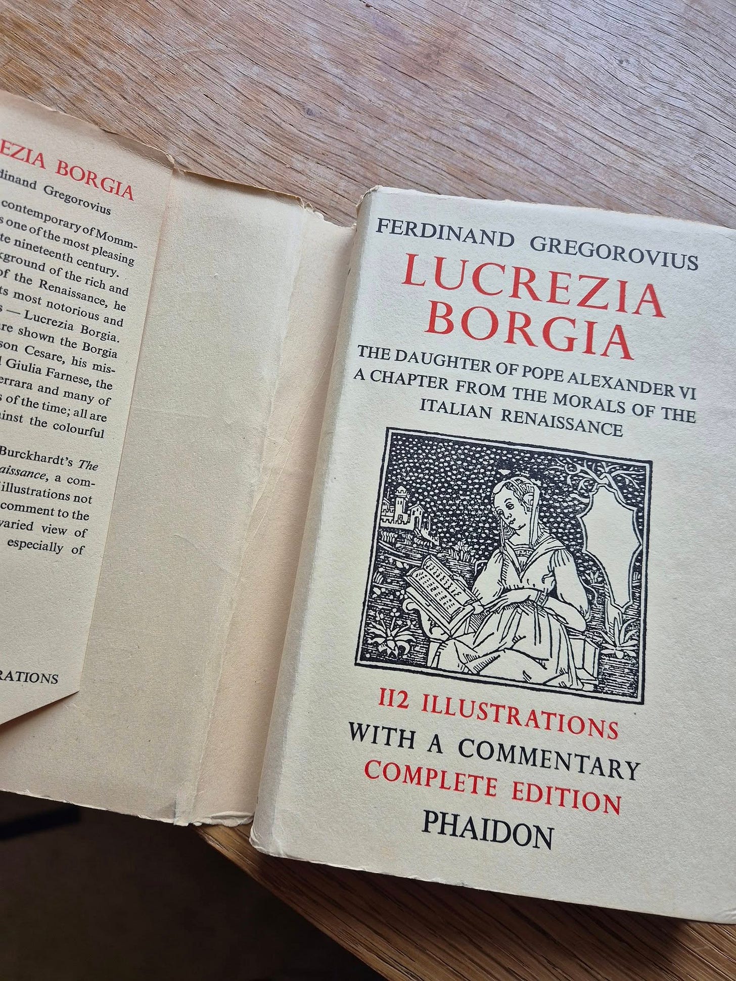 May be an image of text that says 'EZIA linand contemporaryofMomm contemporary poraryorMomm- Momm- Gregorovius BORGIA en most round nineteenthc century. pleasing most and Lucrezia Renaissance, notorious notorious Borgia. and Giulia Cesare, Borgia mis- and Farnese, the many inst time; the colourful are Burckhardt's The aissance, com- Mustrations comment the aried view of of especially of FERDINAND LUCREZIA GREGOROVIUS THE DAUGHTER BORGIA OF A ACHAPTER ITALIAN FROM THE POPE ALEXANDER VI RENAISSANCE MORALS OF THE ATIONS GAREELL RRIBliE II2 WITH ILLUSTRATIONS A COMPLETE COMMENTARY EDITION PHAIDON'