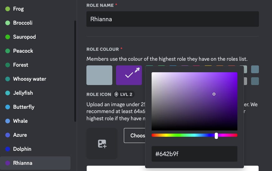 Colour roles on Discord with Carl Bot