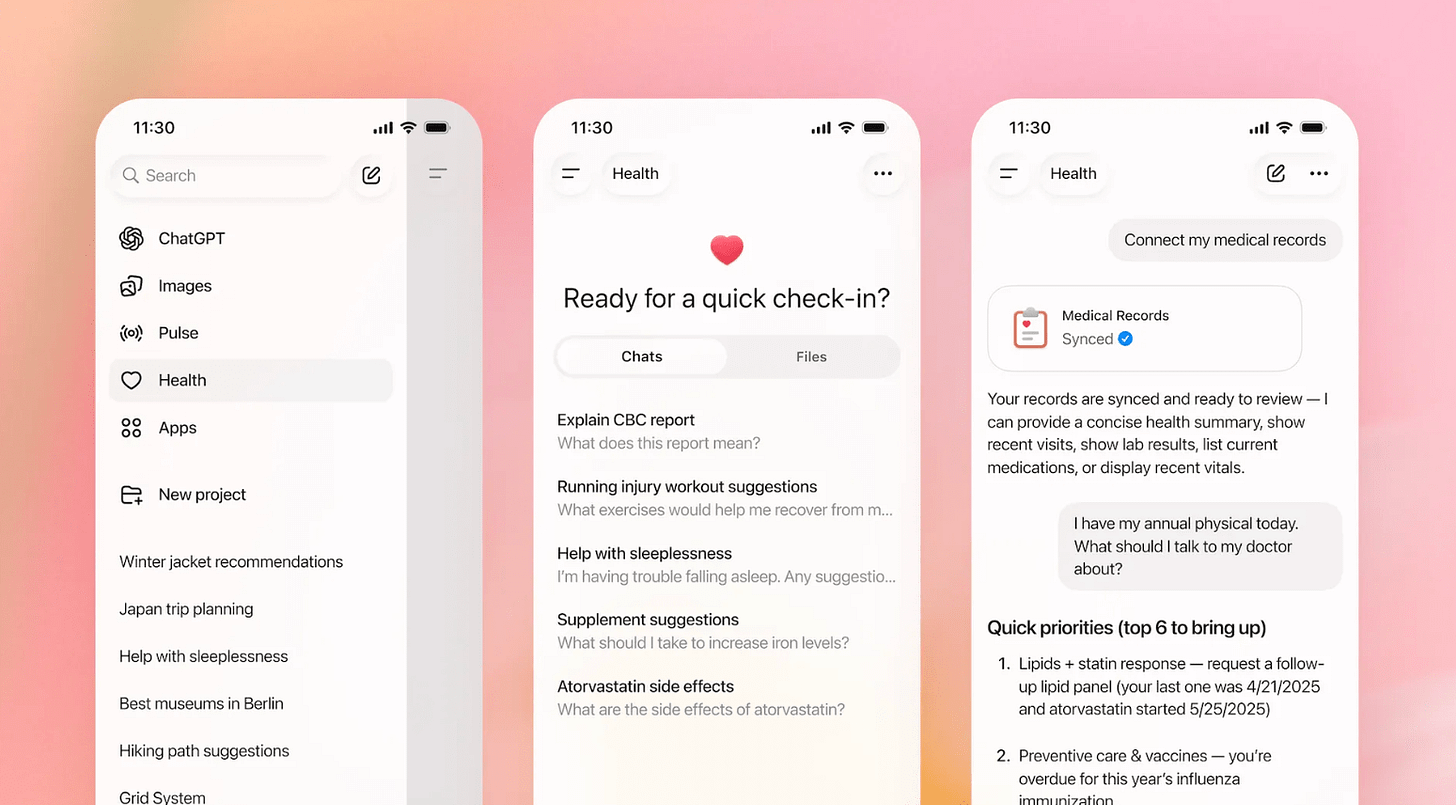 OpenAI lança ChatGPT Health para responder dúvidas e integrar registros médicos OpenAI lança ChatGPT Health para responder dúvidas e integrar registros médicos