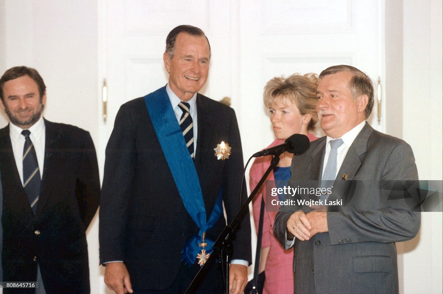 George H.W. Bush in Poland
