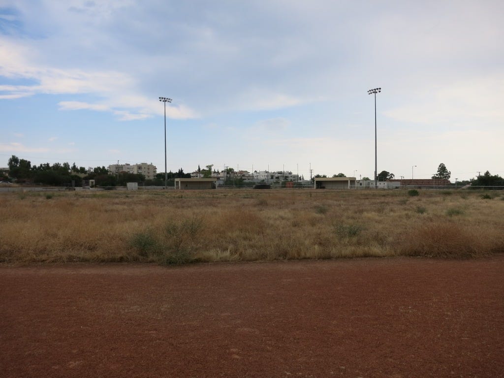 A practice field from the 2004 Olympics. A practice field from the 2004 Olympics.
