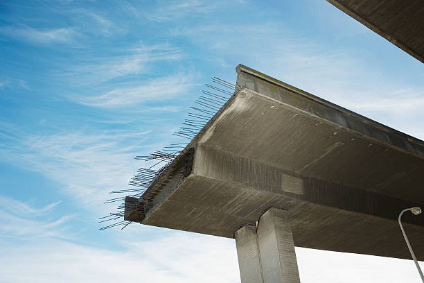 unfinished elevated overpass, low angle view - incomplete overpass stock pictures, royalty-free photos & images