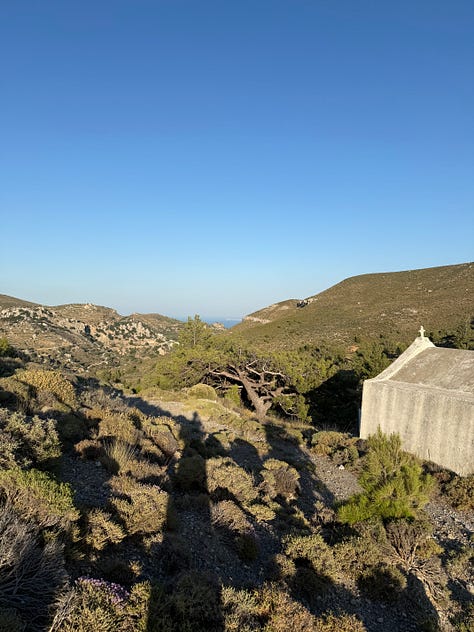 A series of photos of the village of Agios Ioannis, Crete