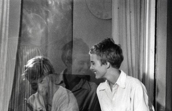 Françoise Sagan on the set of Bonjour Tristesse (1958) | FROM THE BYGONE