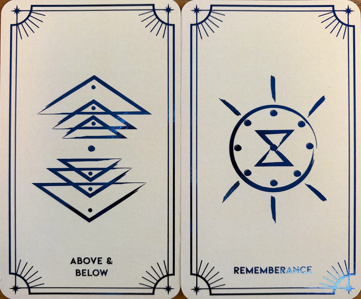 sacred soul symbol energy healing cards above and below and rememberance