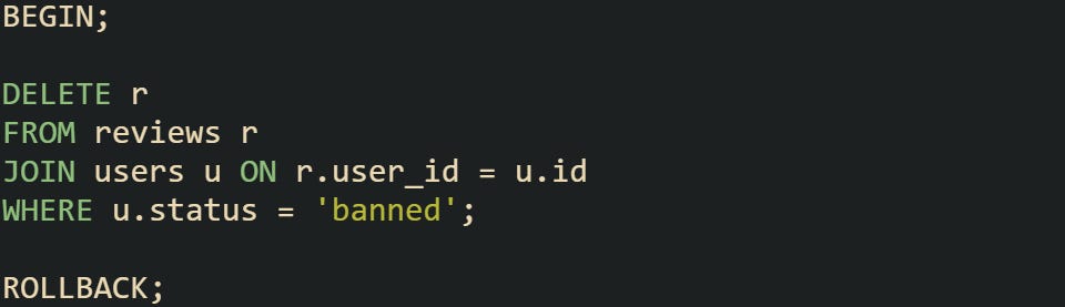Delete Rows Based on a Join Condition