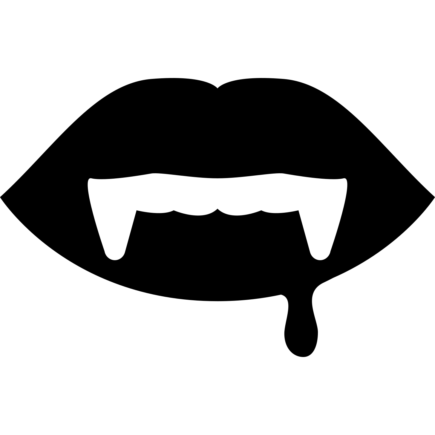 Vampire Mouth 1 SVG Vector Icon