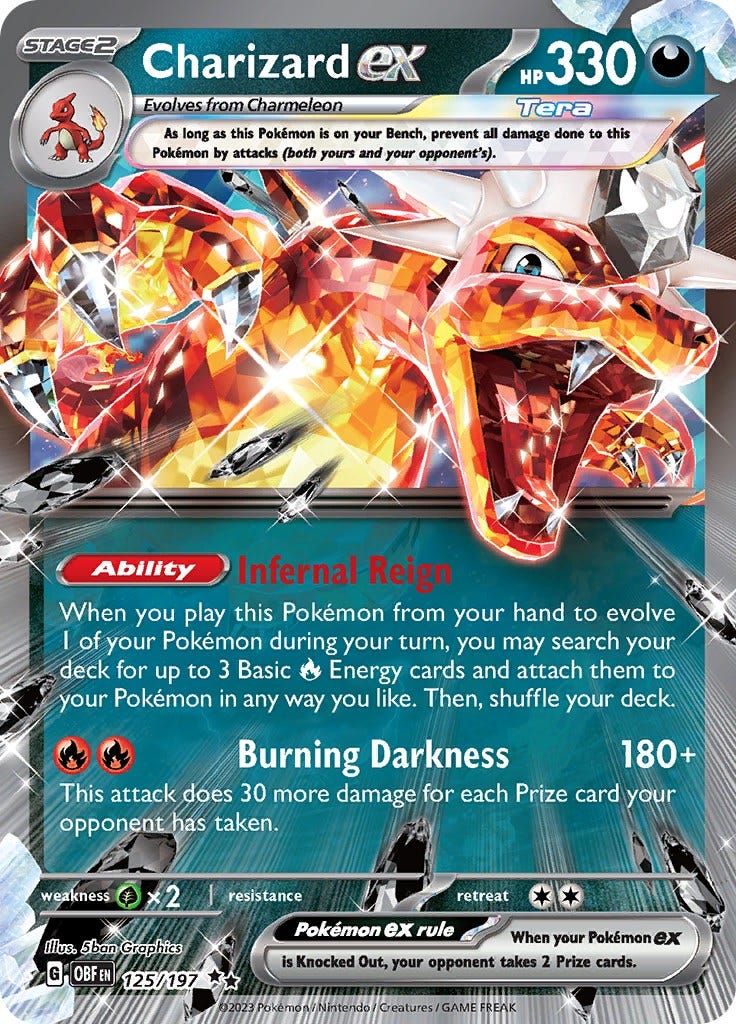 Charizard ex - 125/197 - SV03: Obsidian Flames - Pokemon