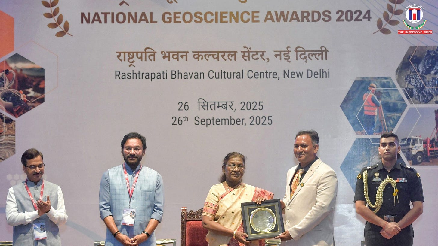 President Droupadi Murmu Honours Leaders in Geoscience with National Awards  2024 President Droupadi Murmu Honors Geoscience Leaders with National Awards  2024