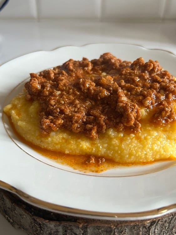 Polenta con il ragù