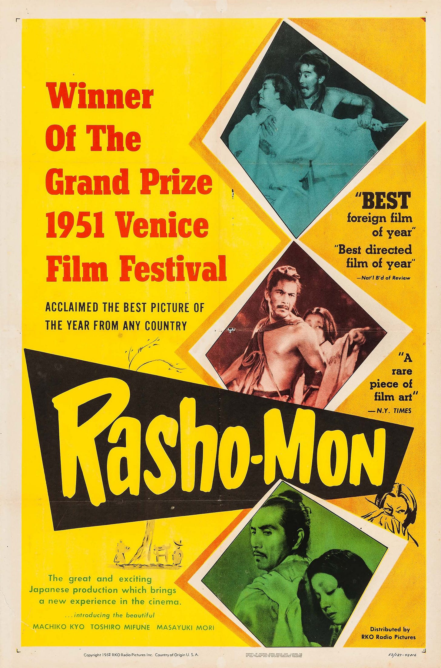 US Poster of the 1950 movie Rashomon