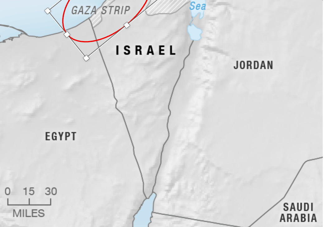 A map of israel with red circle

AI-generated content may be incorrect.