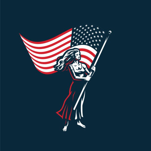 120+ Women Holding American Flag Stock Illustrations, Royalty-Free Vector  Graphics & Clip Art - iStock