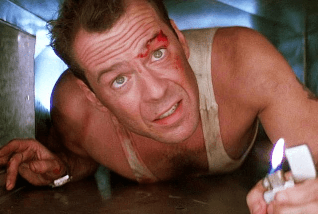 John McClane from Die Hard, a reluctant hero John McClane from Die Hard, a reluctant hero