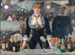 A painting of a person at a bar
Description automatically generated A painting of a person at a bar
Description automatically generated