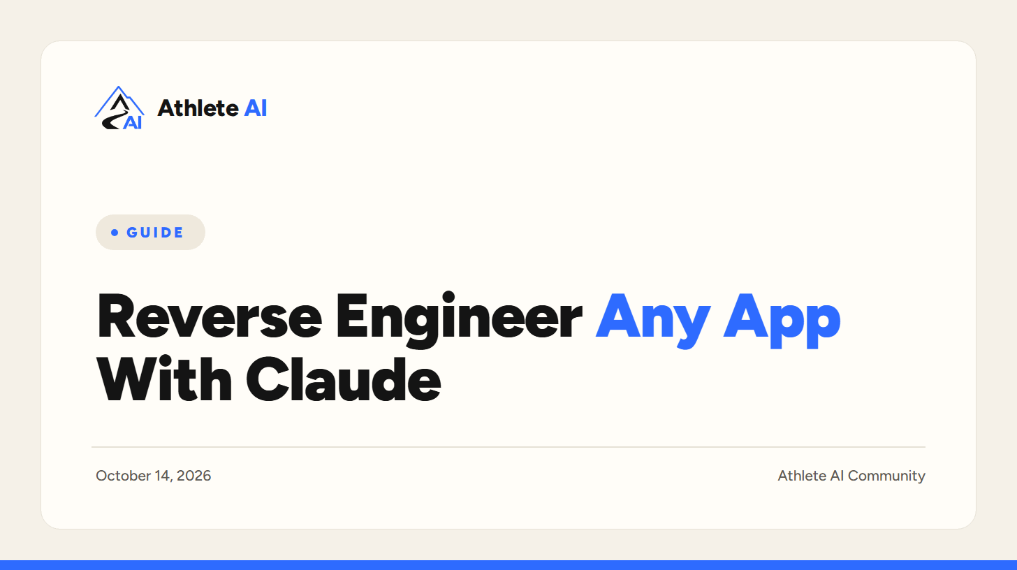 Reverse Engineer Any App With Claude