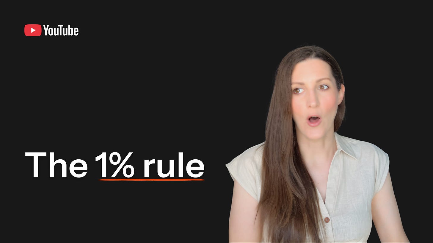 The 1% rule - by Anna Mackenzie - Anna Mack's Stack