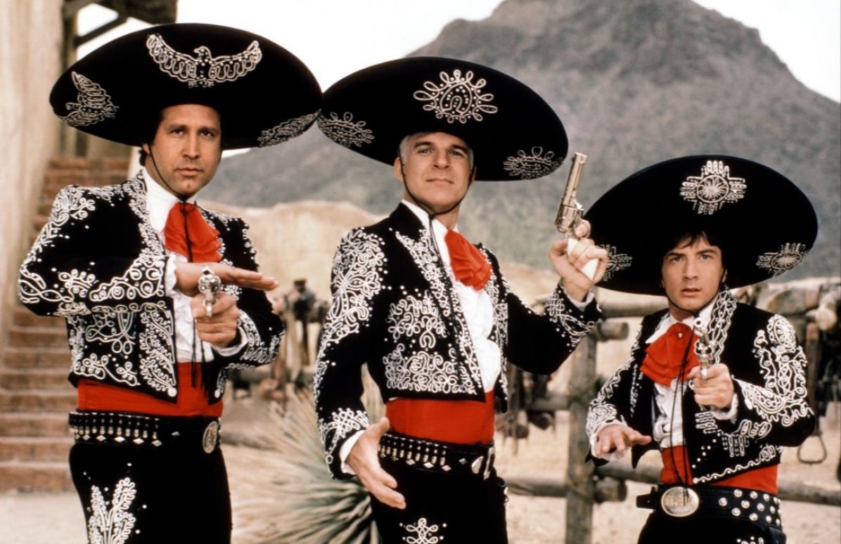Silents in Talkies: Three Amigos (1986) – Movies Silently